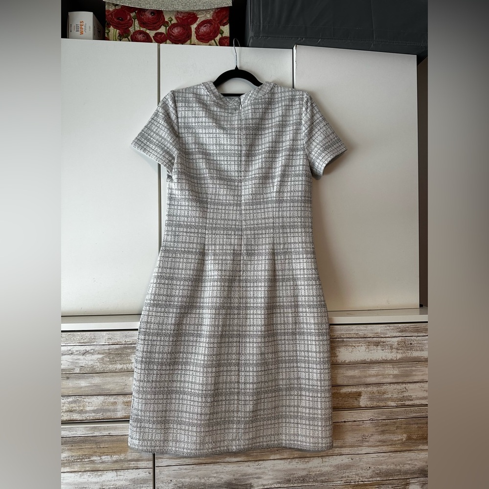 🤍✨ Shelby & Palmer Textured Tweed Sheath Dress Size 8 ✨🤍 - Picture 2 of 11